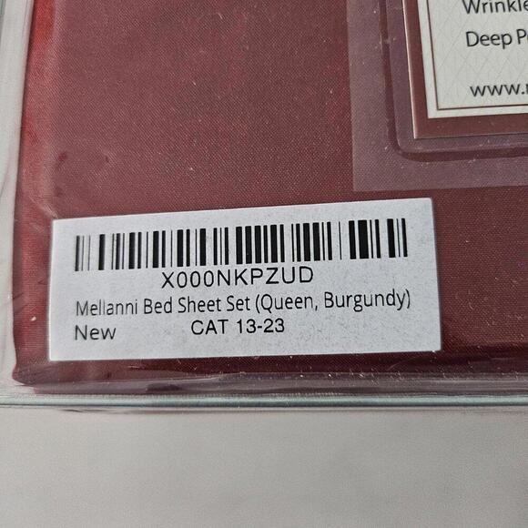 Mellanni Queen 4-Piece Sheet Set | Luxury Soft Cooling Bedding - Brick Red - Picture 4 of 4